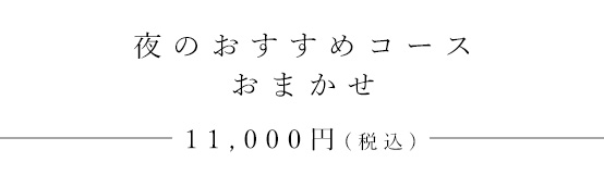 夜のおすすめコース