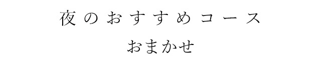 夜のおすすめコース